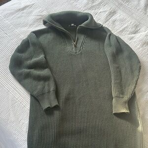 Women's quarter zip sweater dress